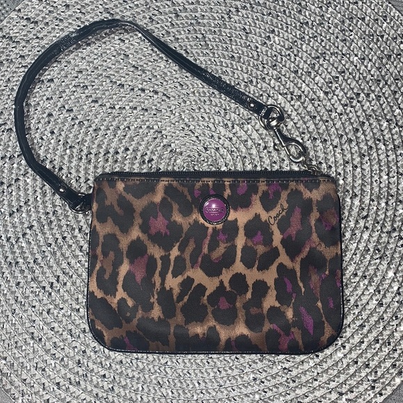 Coach Leopard Print Wristlet